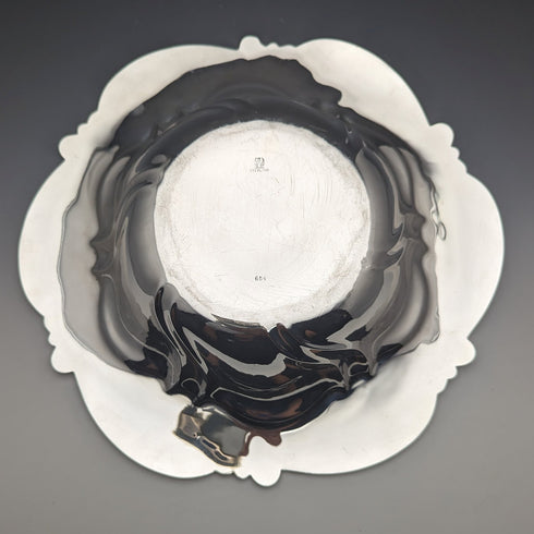 Around 1898 American Antique Sterling Silver Bowl Diameter 30cm 517g Meriden Britannia